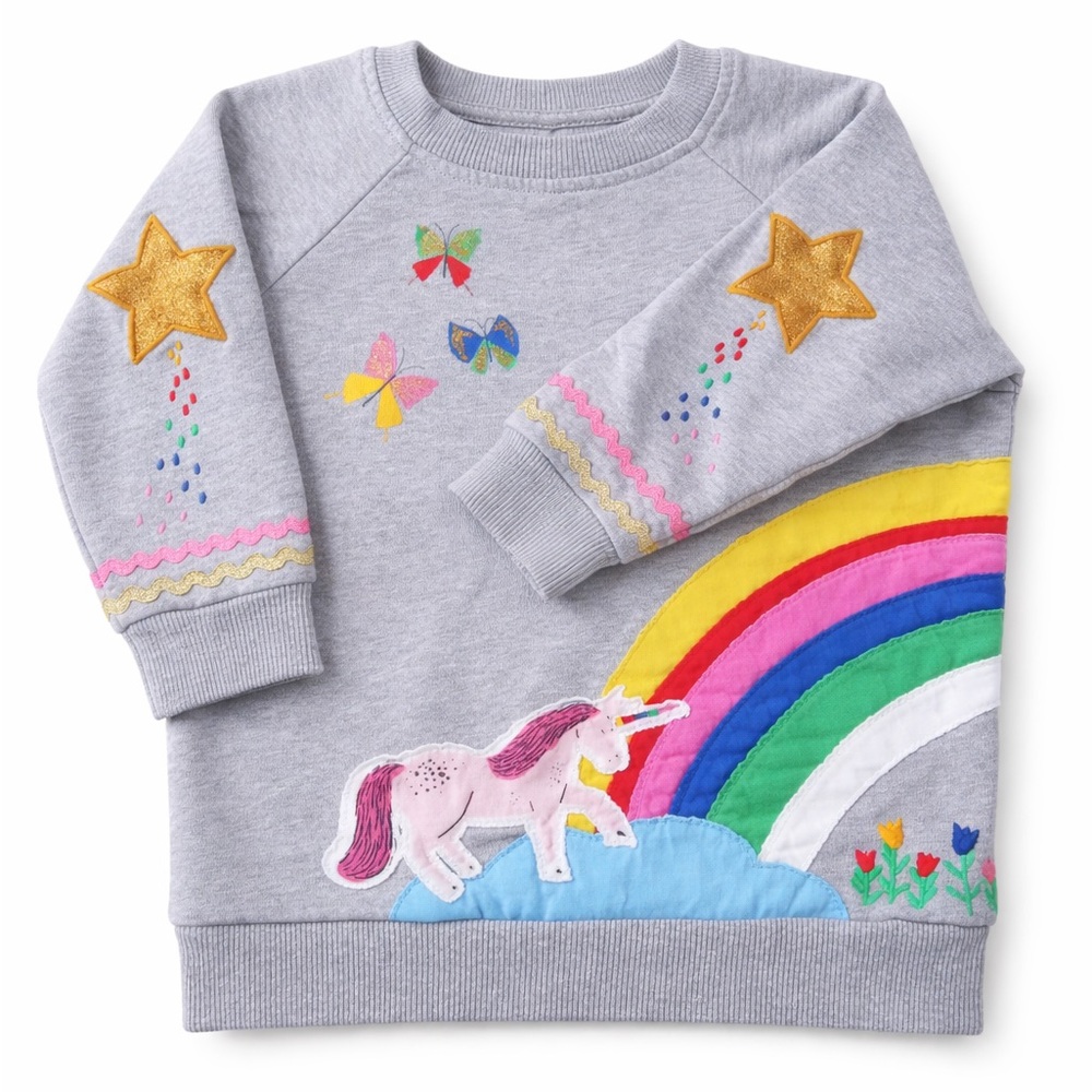 Hanna Andersson Whimsical Super Stitch Unicorn Sweater